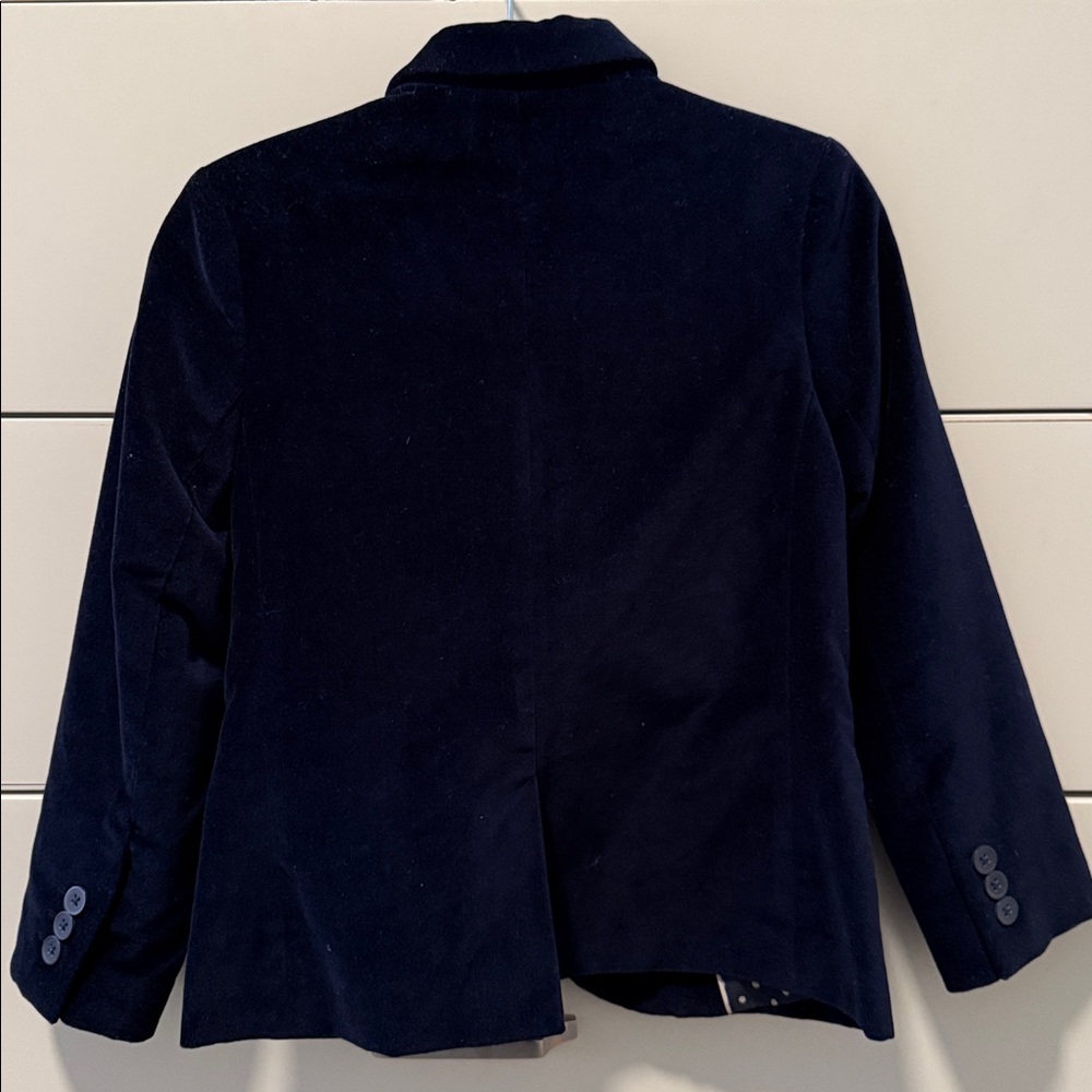 Beautiful Mayoral navy velvet girls blazer size 6 - Picture 2 of 3